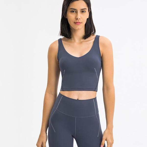 Stylish Printing Gymwear Sports Underwear Shockproof Running Fitness Vest Woman Sportwear