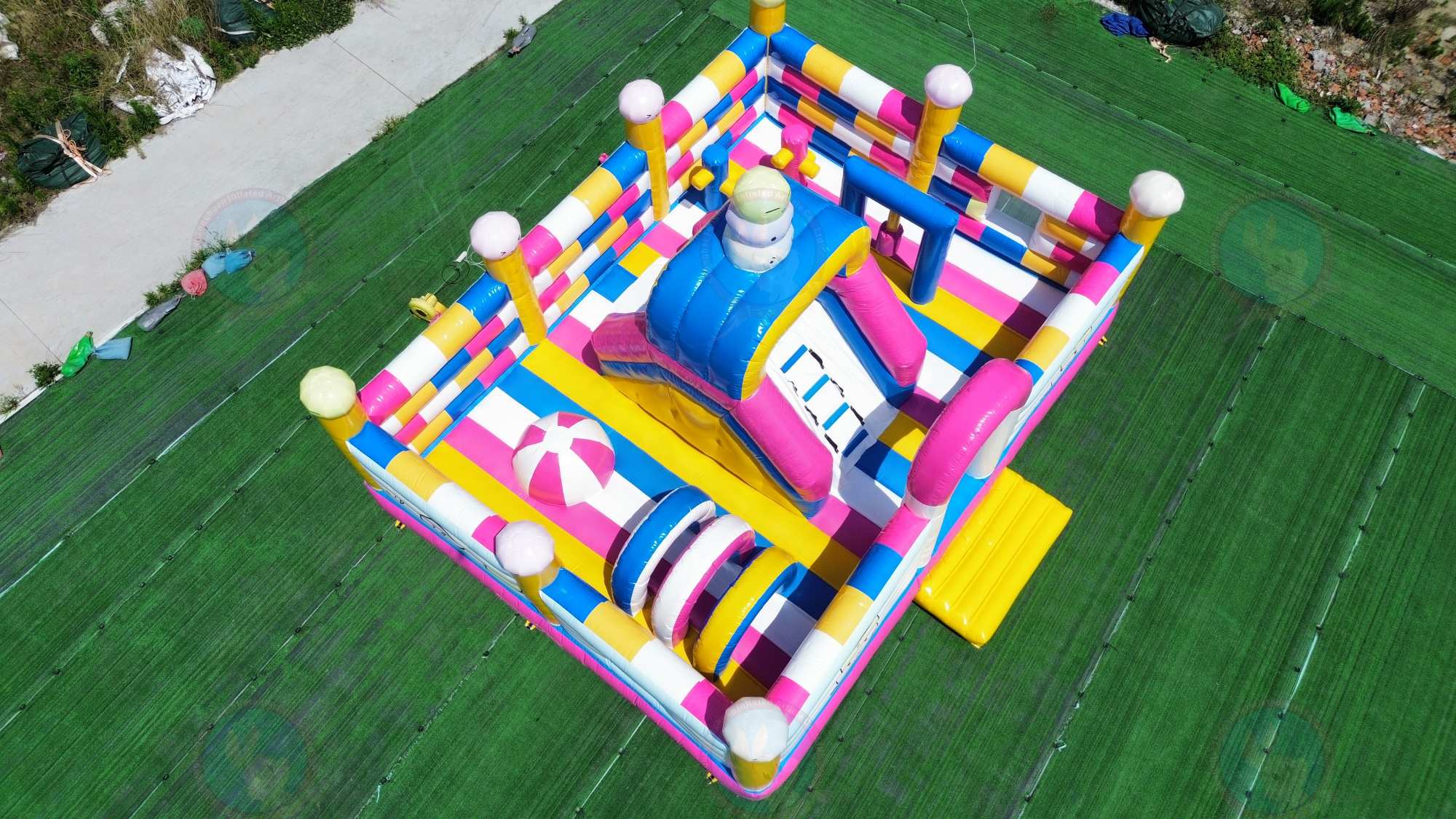Custom Inflatable Bounce House Slide Combo Kids Fun Park Inflatable Castle Cartoon Theme Playground Party Castle Rental Event Play Structure
