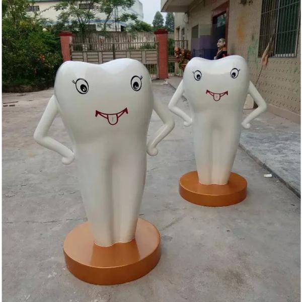 customize size fiberglass large teeth model as decoration statue in teeth hospital or oral clinic