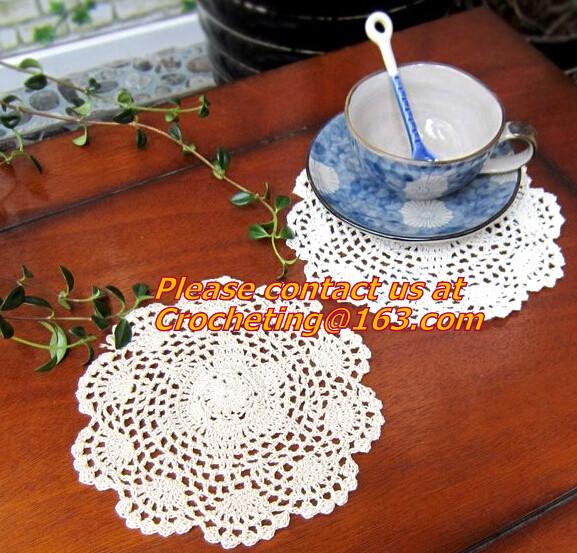 Handmade crochet Pure manual processing wool woven mat cup mat, handmade cup mat