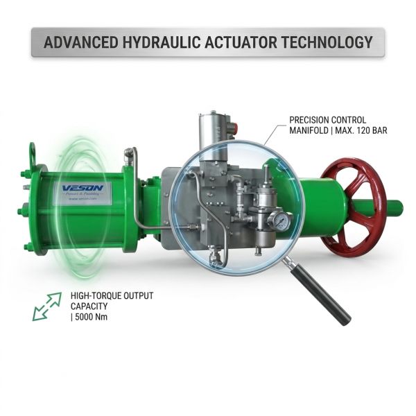 Spring Return Pneumatic Quarter Turn Actuator Rack Pinion Design ISO5211 Certified for Valve Automation