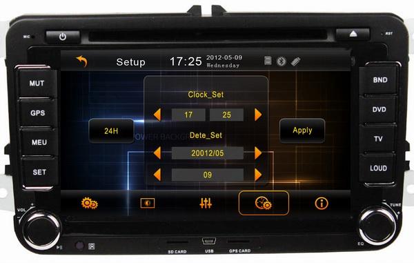 Car audio player for Volkswagen Golf 6 with iPod radio FM TV OCB-7008
