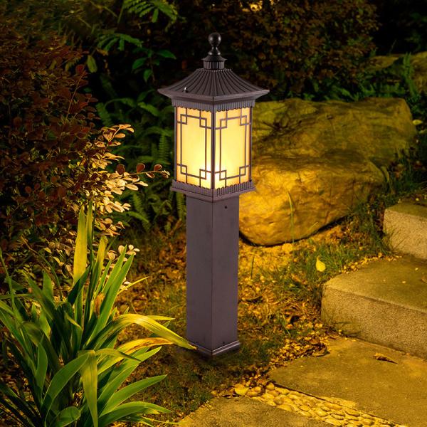 lampes extérieures de pelouse pour le poteau de haute qualité galvanisé à chaud d'acier inoxydable de tuyau d'acier d'installation facile de décoration