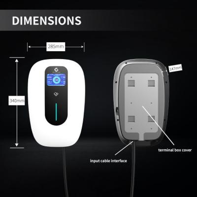 11kw plastique de remplissage rapide de clôture de Wallbox de chargeur de la voiture électrique EV 16 ampères