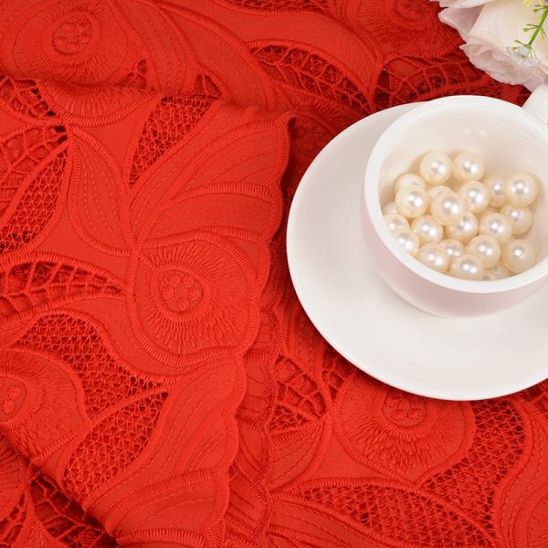 Decorate Water Soluble Lace 100% Polyester White Embroidery Eyelet Lace Trim