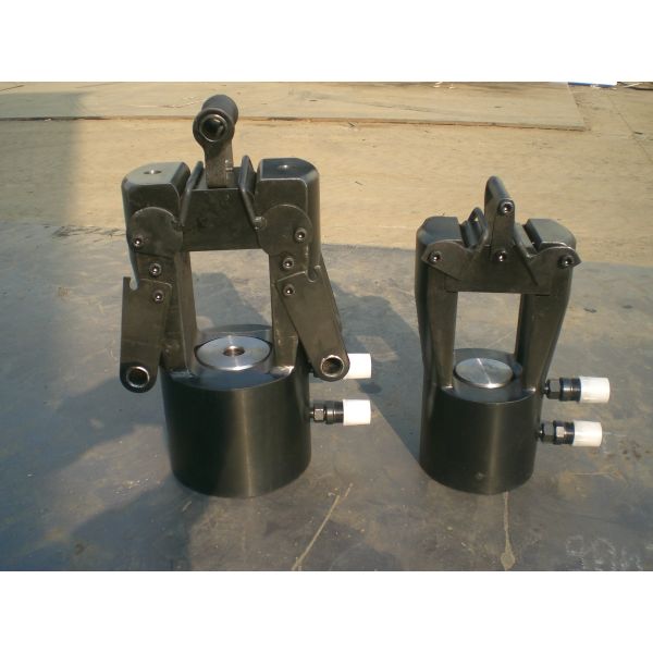 125-Ton Hydraulic Crimping Head with High-Strength Alloy Steel Body and Open C-Head Design for Wire Rope Crimping