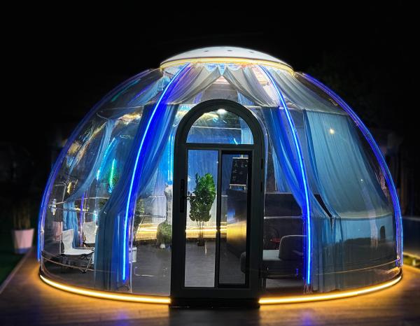 UV Resistant Transparent PC Bubble House Waterproof Geodesic Dome Tent for Outdoor Glamping  Used for Entertainment