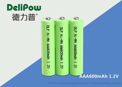 Small Power 1.2V 600mAh Rechargeable Battery , Rechargeable Aaa Batteries Nimh