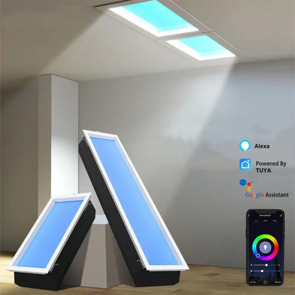 Simuler la lumière naturelle et le ciel bleu Panneau LED de plafond 80 watts de puissance de sortie 4000LM pour les espaces commerciaux