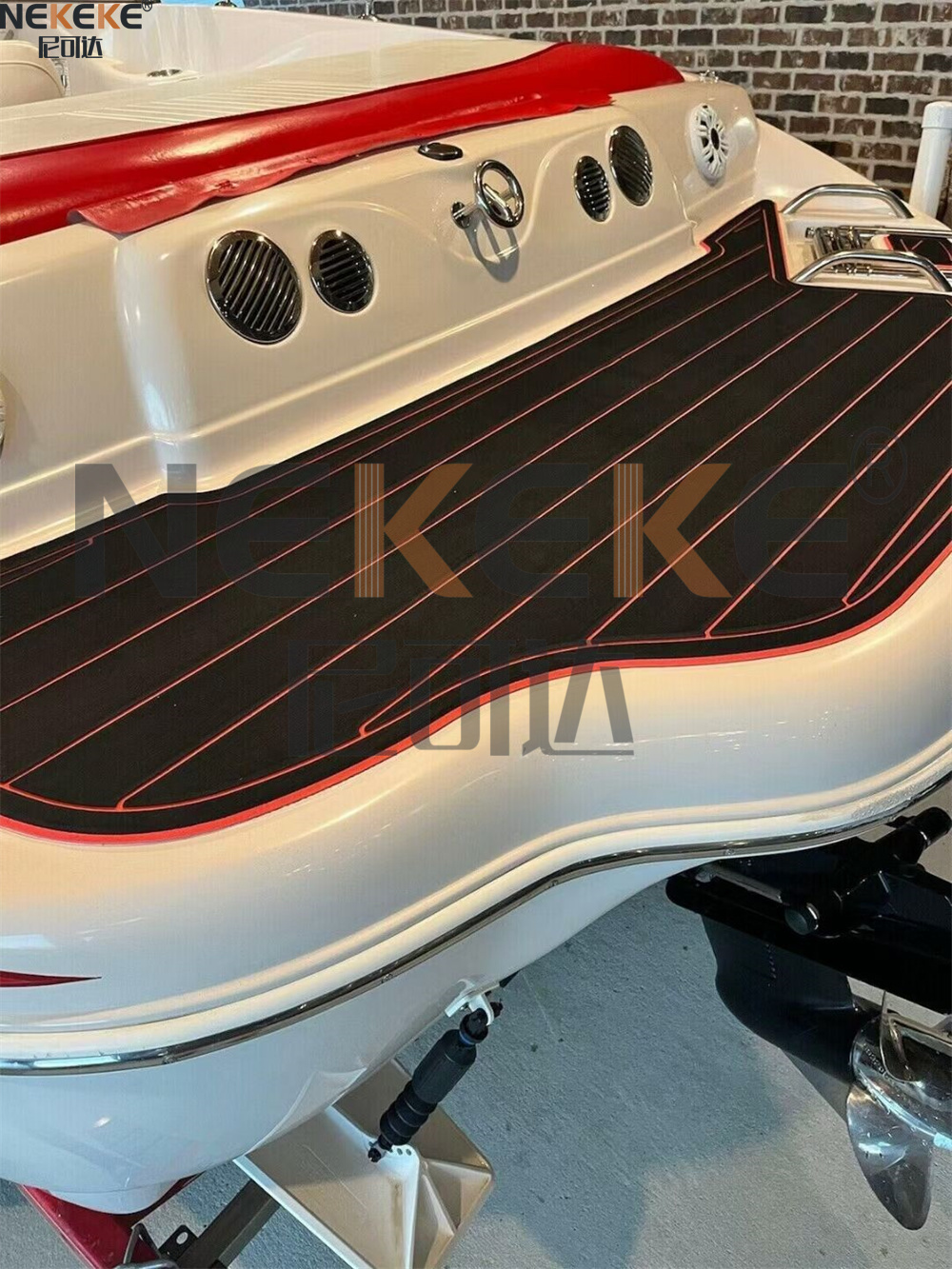 2006 Tahoe Q6 Swim Platform EVA Faux Teak Deck Mat Marine Flooring Pad