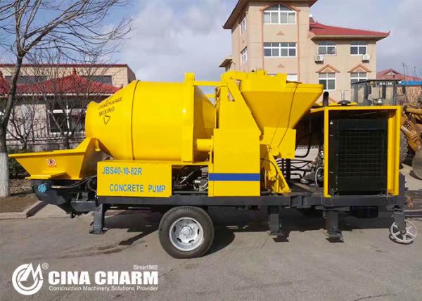 Large Flow Diesel Concrete Mixer Pump 40m3 Per Hour Good Wear Resistance