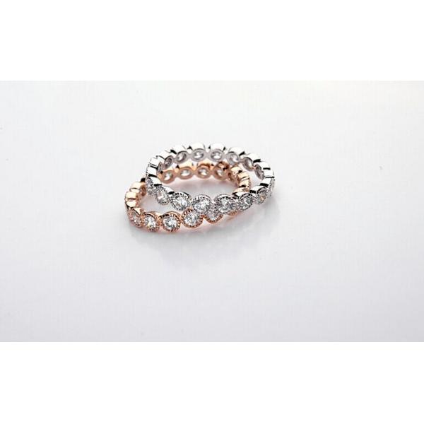 Italina fine fashion jewelry shiny red apple CZ Wedding Ring