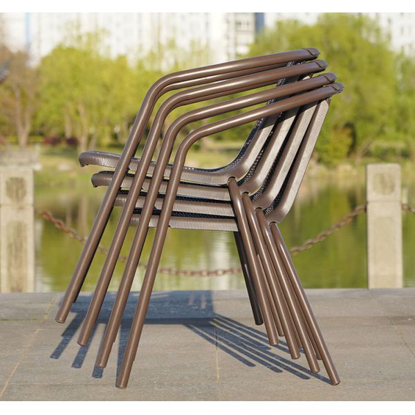 Patio Rattan Chairs Outdoor Rectangular Table Garden Dining Table and Chair Set