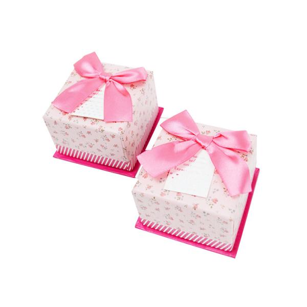 Caja de anillos de colores de papel de cartón de color mixto embalaje de papel exquisito anillo caja de regalo