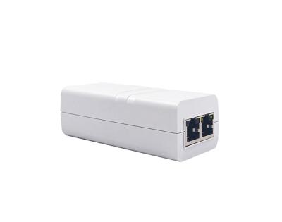 RJ45*2 Connectors IEEE802.3AT PoE Injector 52VDC 0.58A PDs Poe Power Injector