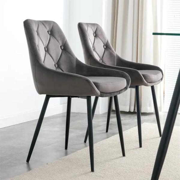 Blue Padded Velvet Dining Chairs Bedroom Velvet Upholstered Dining Room Chairs