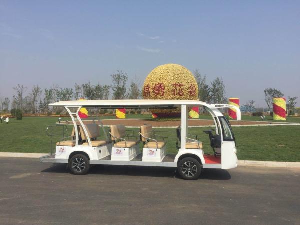 14/17 Passengers White Electric Fiber glass Sightseeing Car / Electric Tourist Car JH-Y14 Model