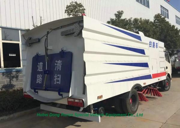 DFAC Truck Mounted Vacuum Street Sweeper With Cleaning Brushes 4000L Refuse