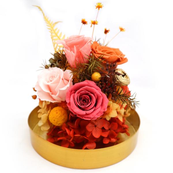 Customized Preserved Preserved Rose Glass Dome Home Decorative Christmas Gift