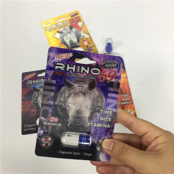 Blister Capsule Container Sexual Performance Pill Package Cards Customized Print