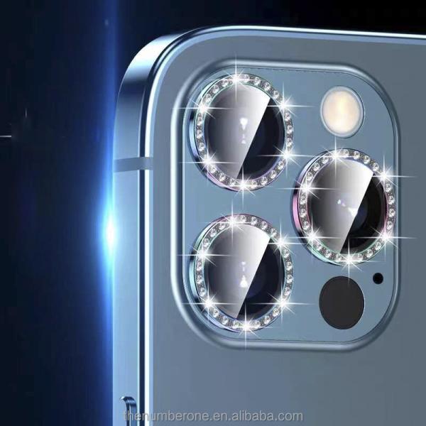 Aluminium Alloy Lens Diamond Screen Protector Metal Tempered Glass