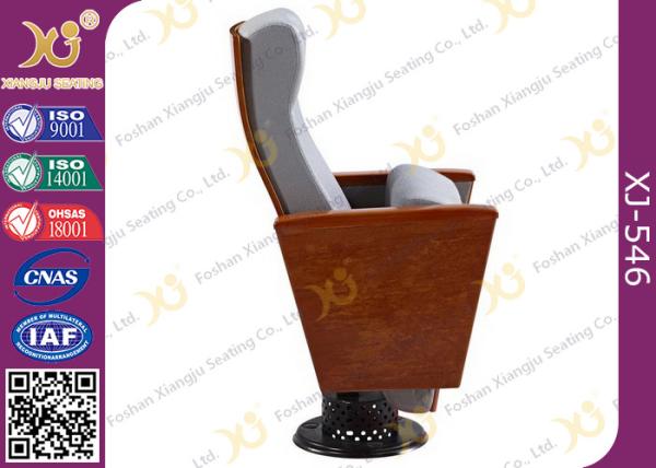 Anti - Aging Leather Powder Coating Wood Table Chairs For Church Auditorium