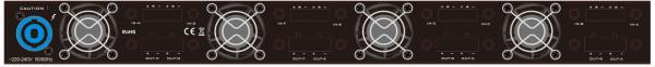 Professional 8 Channel Class D Power Amplifier 8×350W 8ohms ROHS