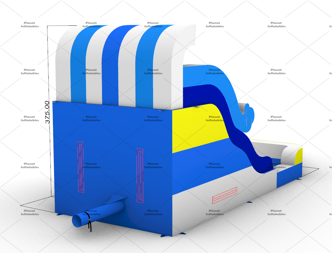 Home Party Event Use Large Water Play Structure Inflatable Slip and Water Slide with Pool
