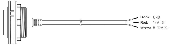 12Vdc High Bay Microwave Motion Sensor With 0-10V Dimming Function, DC Plug, 12m Mounting Height
