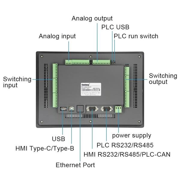 Coolmay 10.1 inch TFT HMI PLC All In One with 128MB RAM and Ethernet Port Industrial Automation Controller