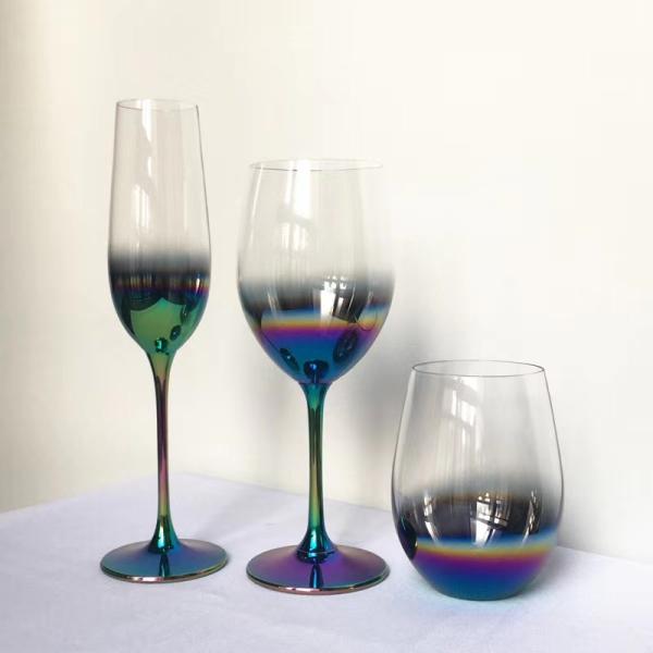 Горячая продажа элегантный бриллиантовый дизайн толстые белые бокалы для свадебного мероприятия