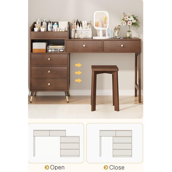 Intergrated Vanity Desk, Makeup with Drawers, Writing Table Dressing , Bedroom Furniture Set