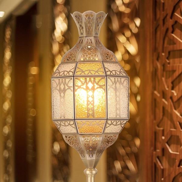Restaurant Decorative Copper Standing Lamp Copper Retro Floor Lamp
