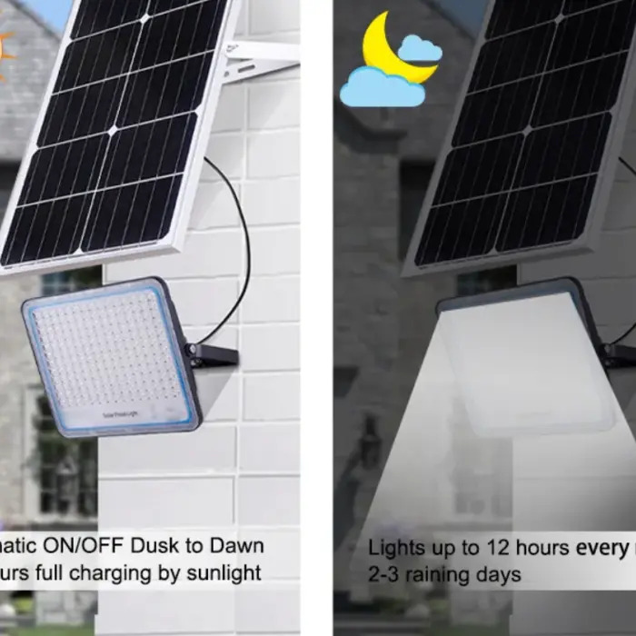 Automatic Night Sensor Solar Courtyard Lights Durable Outdoor LED Lamp for Villa Yard Patio Entrance