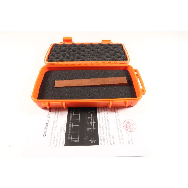 Metric 8 Step  Copper thickness 1 to 8mm NDT Ultrasonic Calibration Block