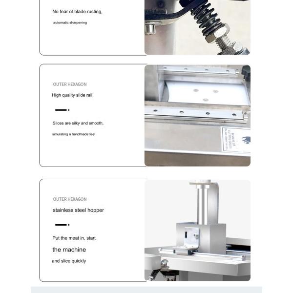 220V Automatic Efficiency Frozen Mutton Cutting Machine for Beef and Mutton Rolls
