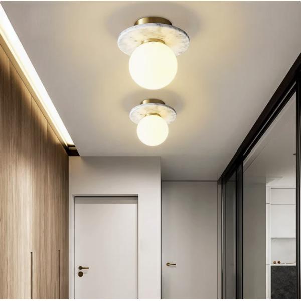Natural marble Nordic villa corridor ceiling lamp designer homestay art creative personality corridor lamp