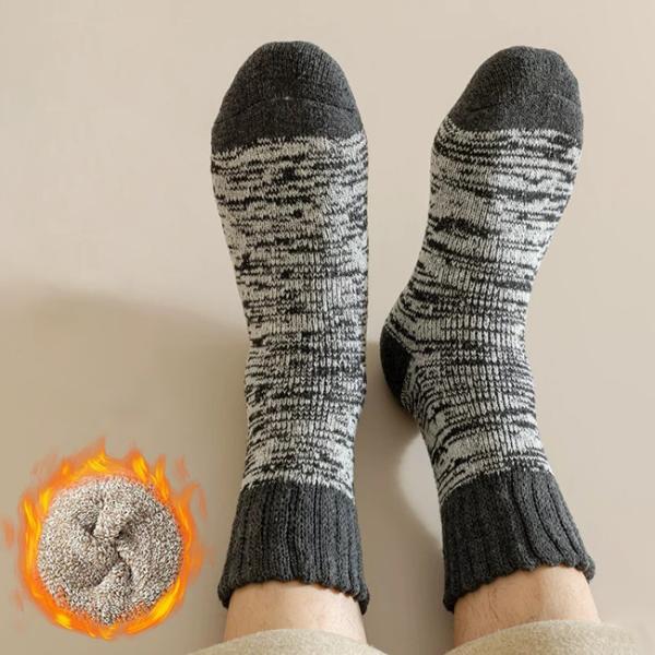 Mode chaussettes d'hiver en cachemire de laine épaisse chaussettes chaudes douces en terre