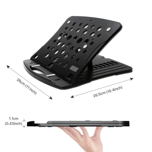15.6 Inch Plastic ABS Pink Rotatable Laptop Stand / Adjustable Black Swivel Laptop Desk Stand