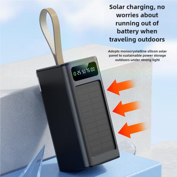 High Capacity 50000mAh Power Bank with LED Digital Display 4USB Li-Polymer Battery Fast Charging Portable Phone Charger