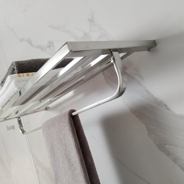 Customized Stainless Steel Double Bar Towel Rack 60cm For Kitchen