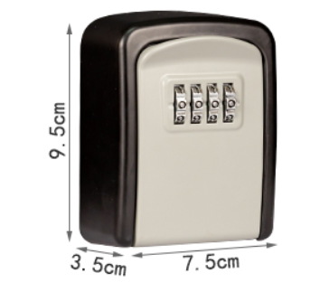 Solid High Quality 4 Digits Wall Mounted Password Safe Lock Box Burglary Locks for Home Business Key Storage