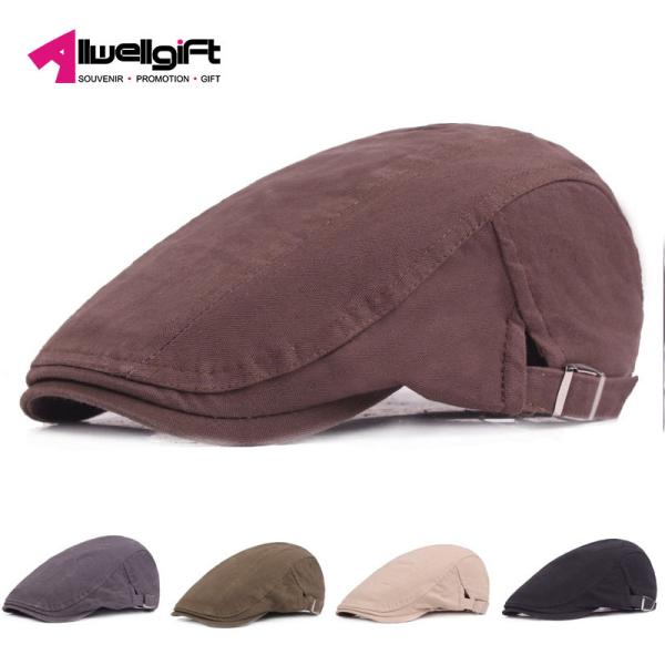 Adjustable Custom Logo Hats Cotton Travel Beret Cap for Adults