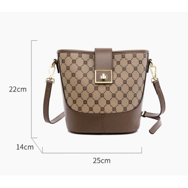 Zipper Women Shoulder Handbag Large Capacity Bucket Crossbody Shoulder Handbag