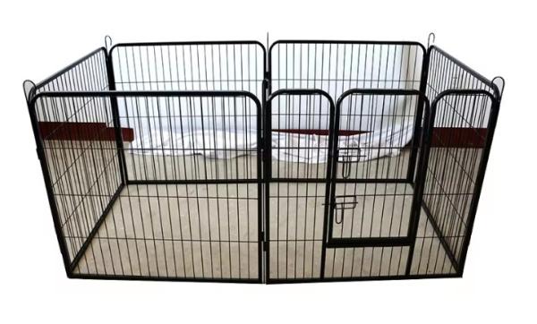 6pcs Dobrável Metal Portátil Cão Jardim de Jogos Filhotinho Cercas Exteriores Kennel