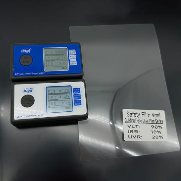 Película de seguridad transparente para ventanas de 4 mil, garantía de 10 años