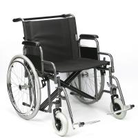 8 altura de assento do peso corporal 51cm da obesidade de Front Wheel Folding Steel Wheelchair da polegada grande