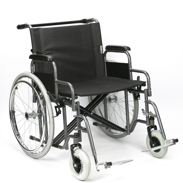 8 altura de assento do peso corporal 51cm da obesidade de Front Wheel Folding Steel Wheelchair da polegada grande