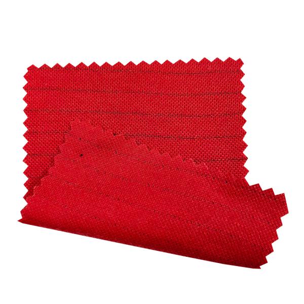 Cvc Knitted Pique Antistatic Fabric For Esd Polo Shirt Red Yellow 260gsm