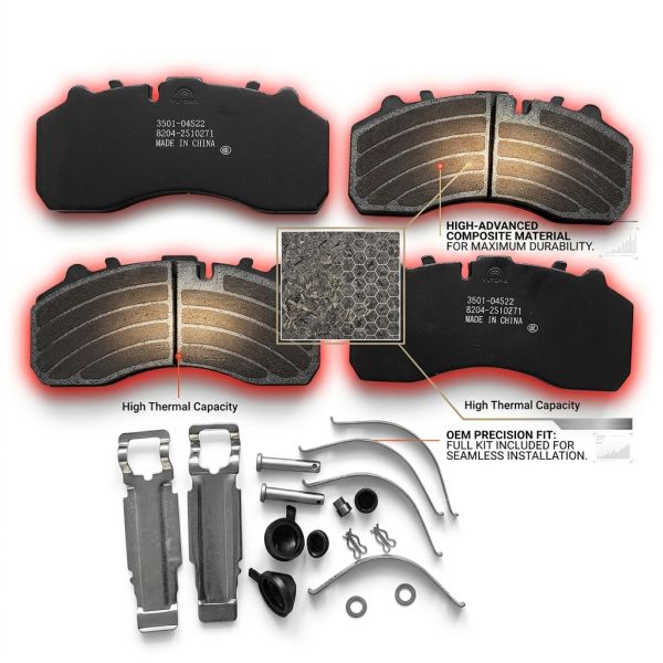 Yutong Bus Genuine OEM Brake Friction Plate Pad ZK6100 ZK6120 Ceramic -40C to 650C Bus Spares
